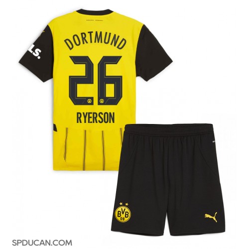 Dječji Nogometni Dres Borussia Dortmund Julian Ryerson #26 Domaci 2024-25 Kratak Rukav (+ Kratke hlače)